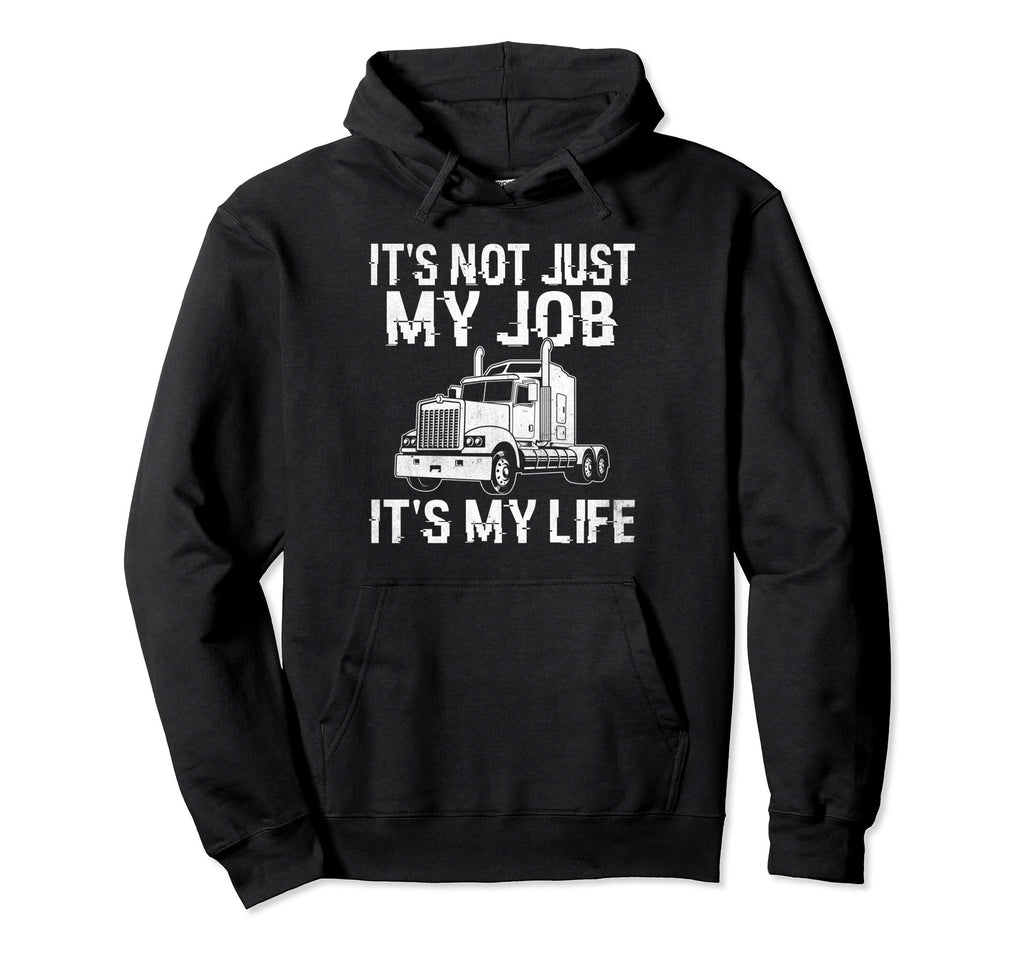 Truck Driver Trucking Trailer Truck Hoodie - Minimalist Print for Adults - T-Shirt, Sweatshirt, Hoodie
