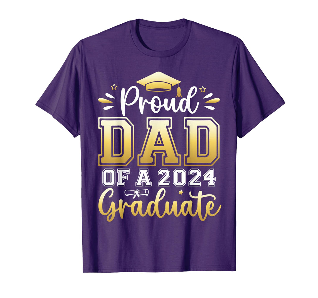 Proud Dad 2024 Graduate Senior T-Shirt - Unique Graphic Men Women - T-Shirt, Sweatshirt, Hoodie