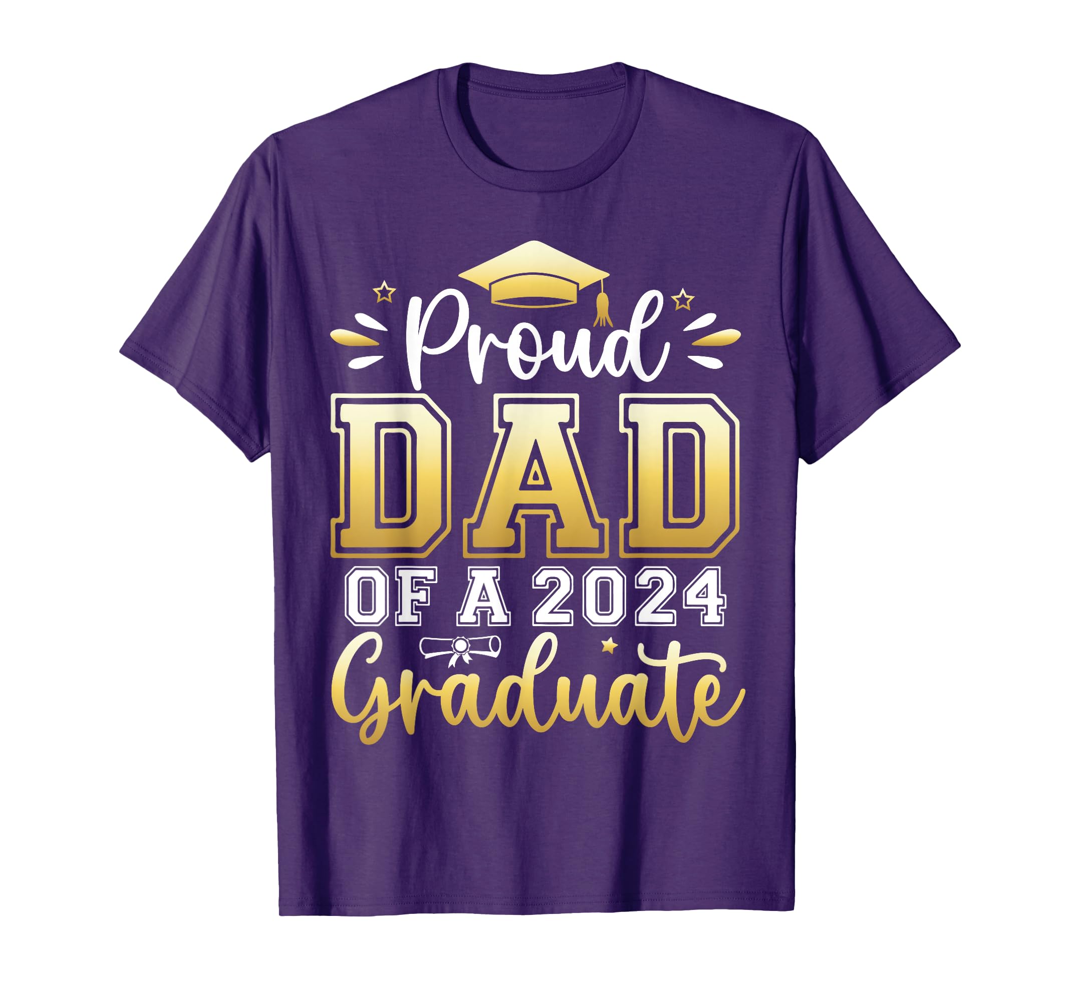 Proud Dad 2024 Graduate Senior T-Shirt - Unique Graphic Men Women - T-Shirt, Sweatshirt, Hoodie