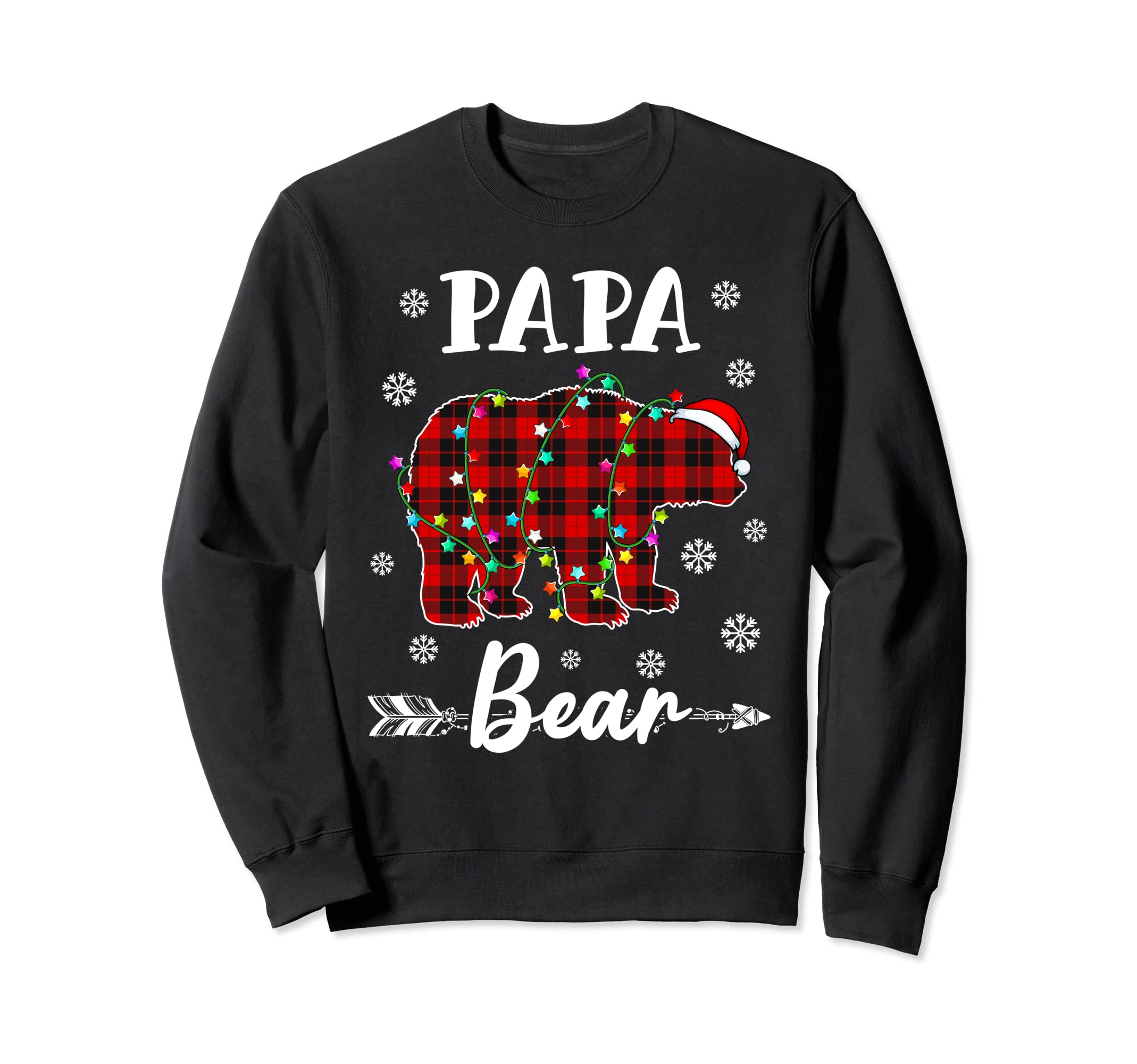 Red Plaid Papa Bear Matching Family Sweatshirt - Novelty Apparel Men Women - T-Shirt, Sweatshirt, Hoodie