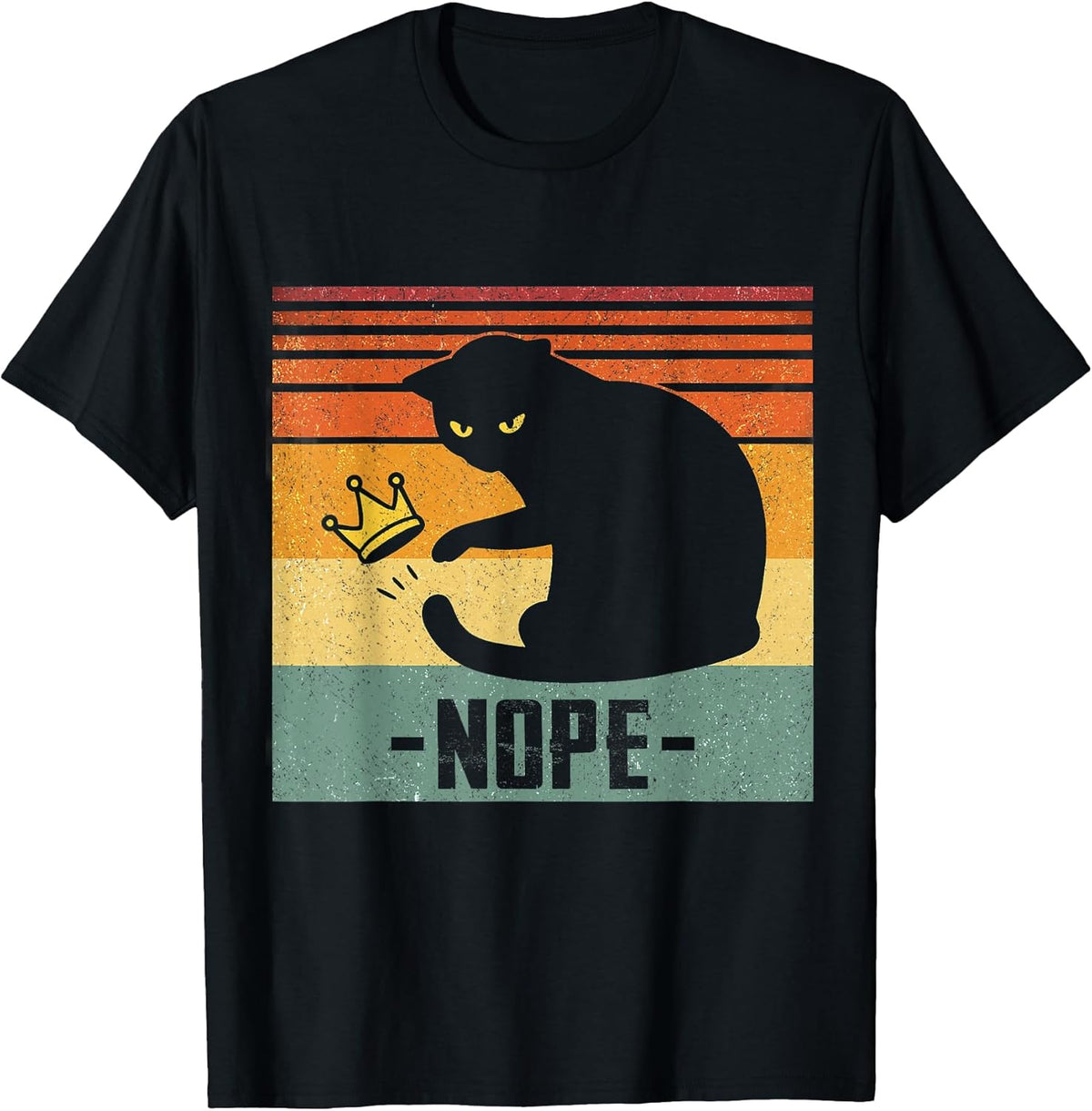 No Kings in America Black Cat Funny Kicking Crown - Adult & Kids T-Shirts, Sweatshirts & Hoodies apparel design preview 1
