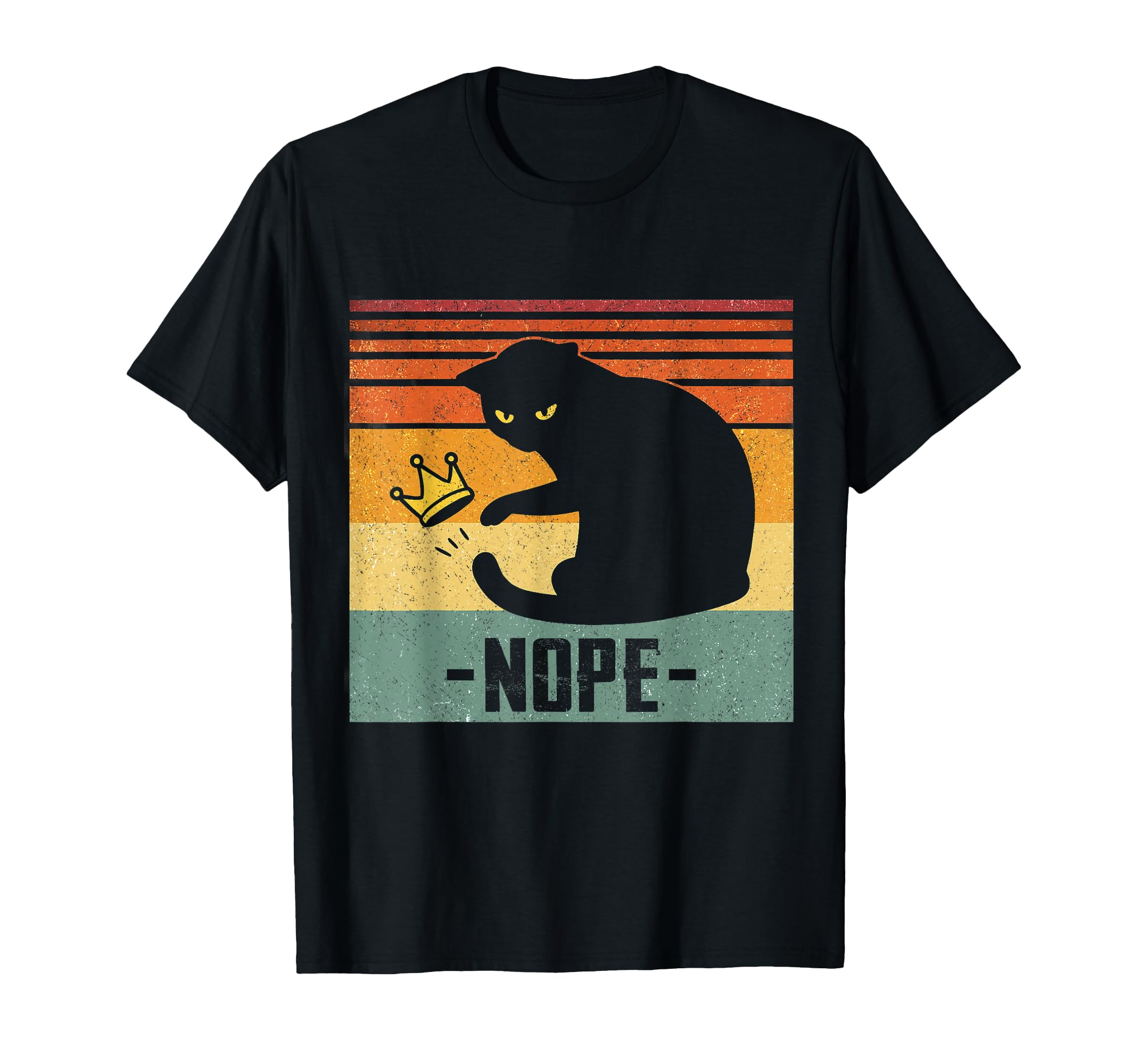 No Kings America Black Cat Funny Cat T-Shirt - Trendy Graphic Unisex - T-Shirt, Sweatshirt, Hoodie