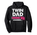 Twin Dad Pregnancy Reveal Announcement Hoodie - Minimalist Print Unisex - T-Shirt, Sweatshirt, Hoodie