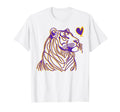Tigers School Mascot Purple And Gold T-Shirt - Aesthetic Graphic Men Women - T-Shirt, Sweatshirt, Hoodie