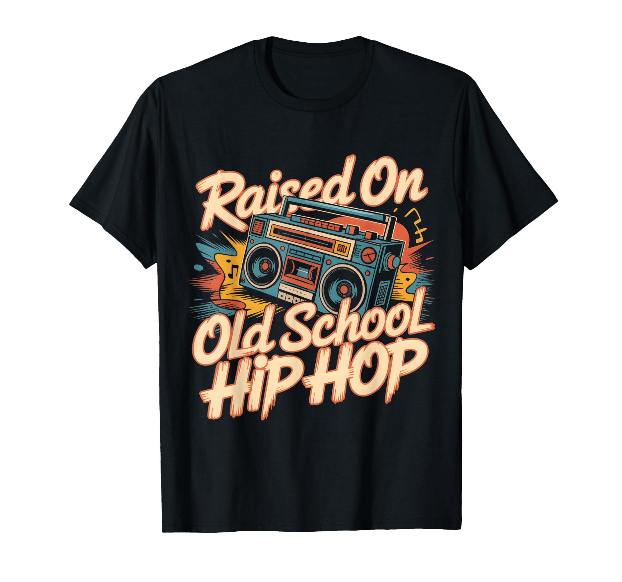 Raised Old School Hip Hop Graffiti T-Shirt - Fun Novelty Design for Adults - T-Shirt, Sweatshirt, Hoodie