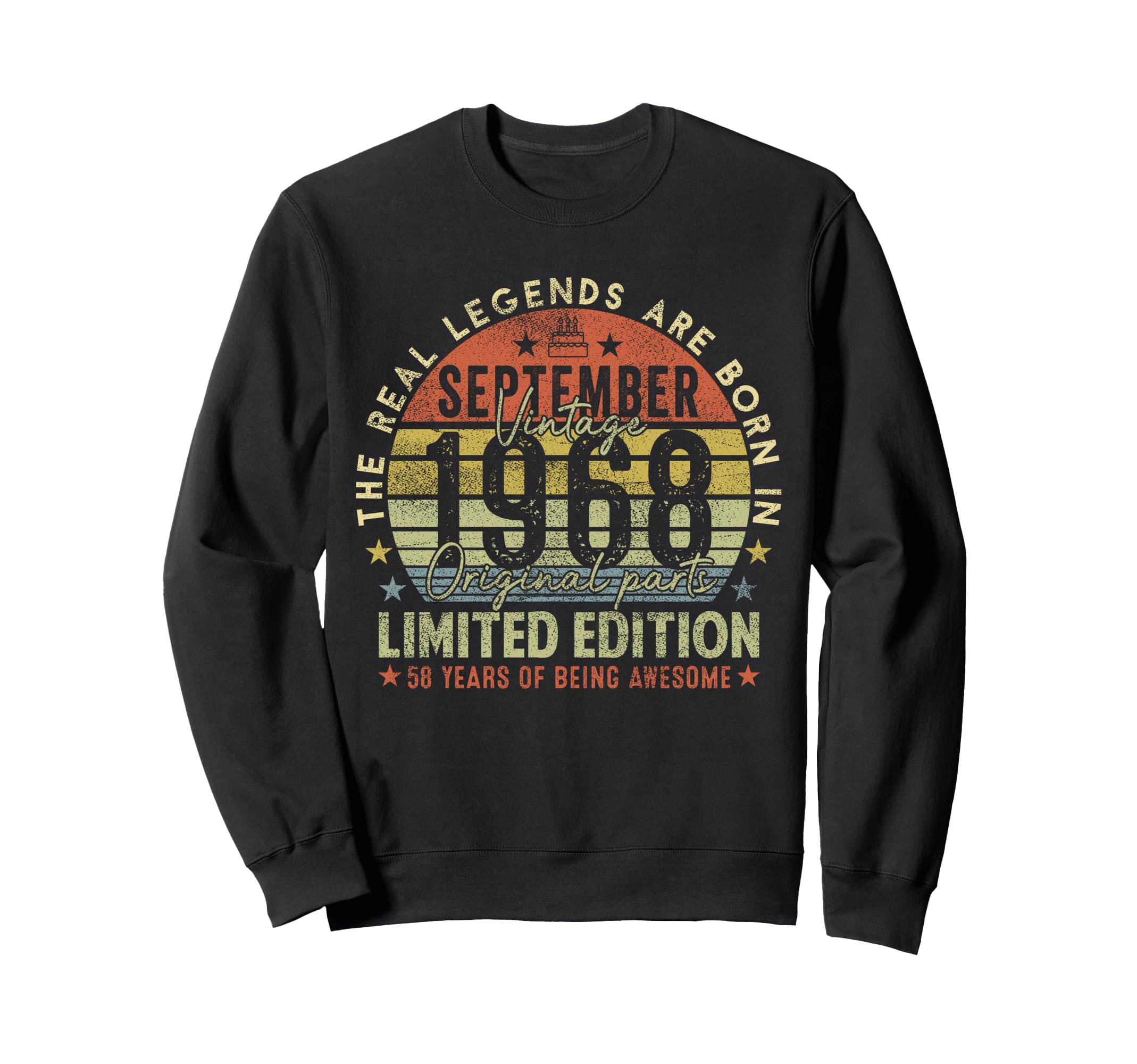 58Th Birthday Legends September Sweatshirt - Custom Art Print for Adults - T-Shirt, Sweatshirt, Hoodie
