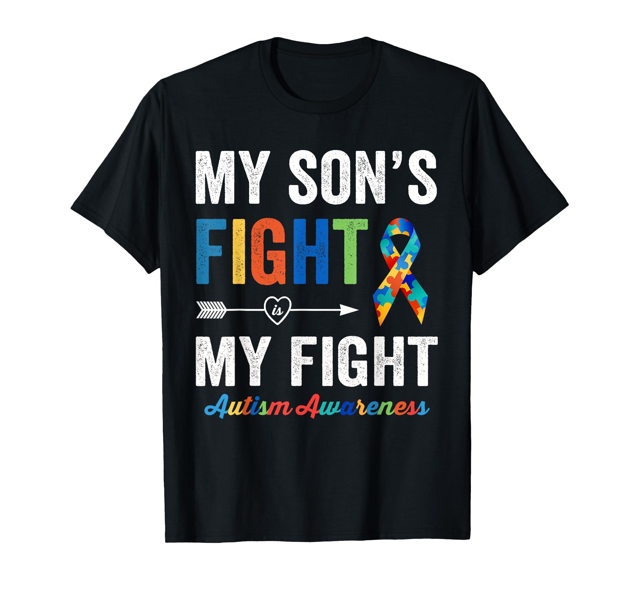 Autism Awareness Son My Sons Fight T-Shirt - Custom Art Print for Adults - T-Shirt, Sweatshirt, Hoodie