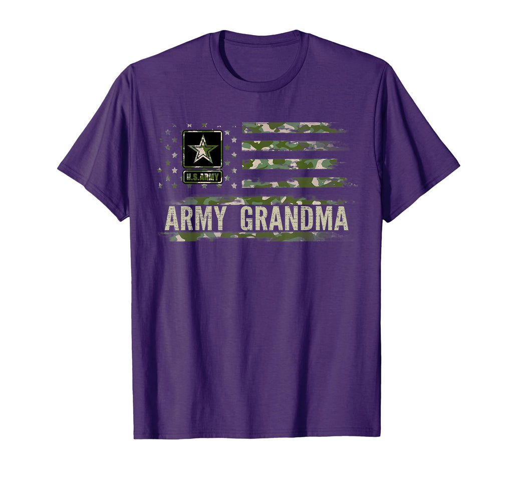 Army Grandma Camo American Flag Veteran T-Shirt - Trendy Graphic Unisex - T-Shirt, Sweatshirt, Hoodie