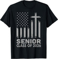 Senior Class of 2026 USA Flag Christian Graduation - Adult & Kids T-Shirts, Sweatshirts & Hoodies apparel design preview 1