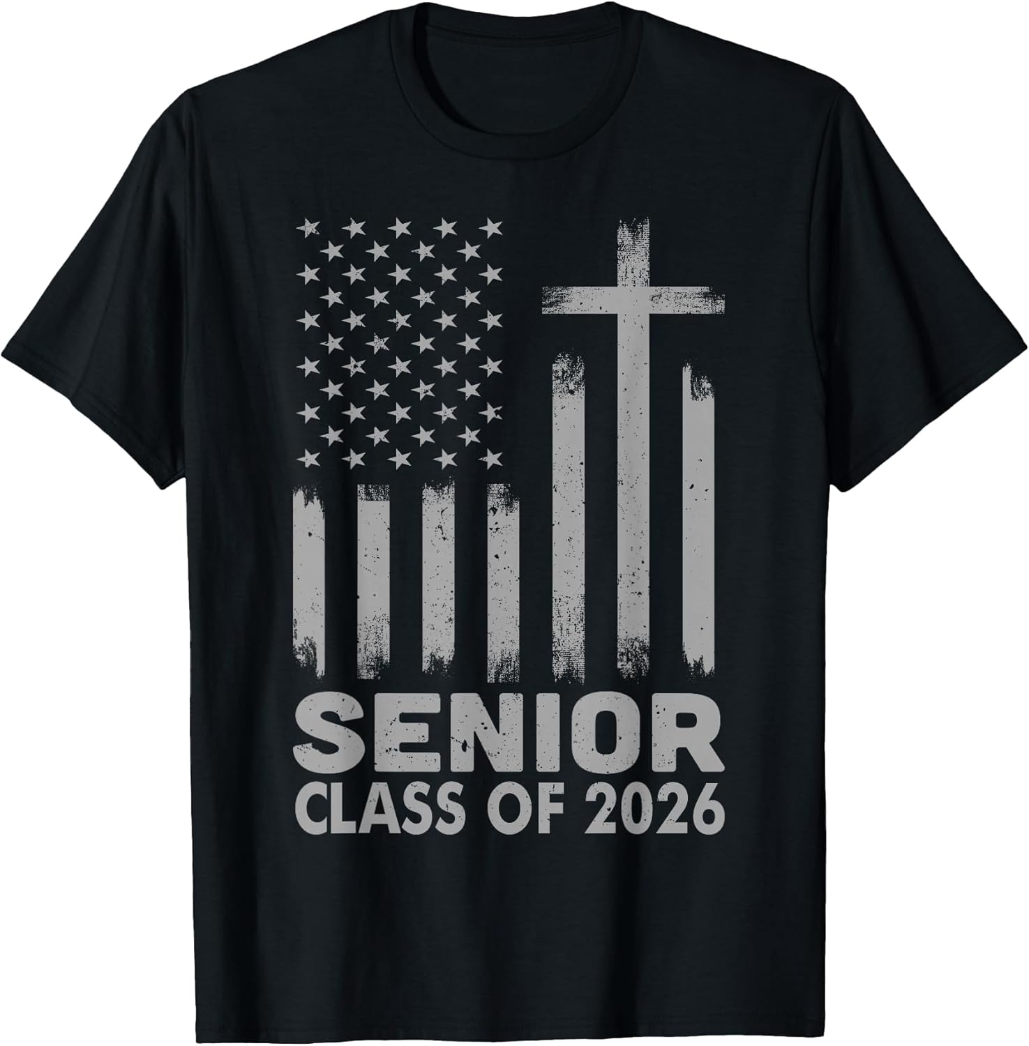 Senior Class of 2026 USA Flag Christian Graduation - Adult & Kids T-Shirts, Sweatshirts & Hoodies apparel design preview 1