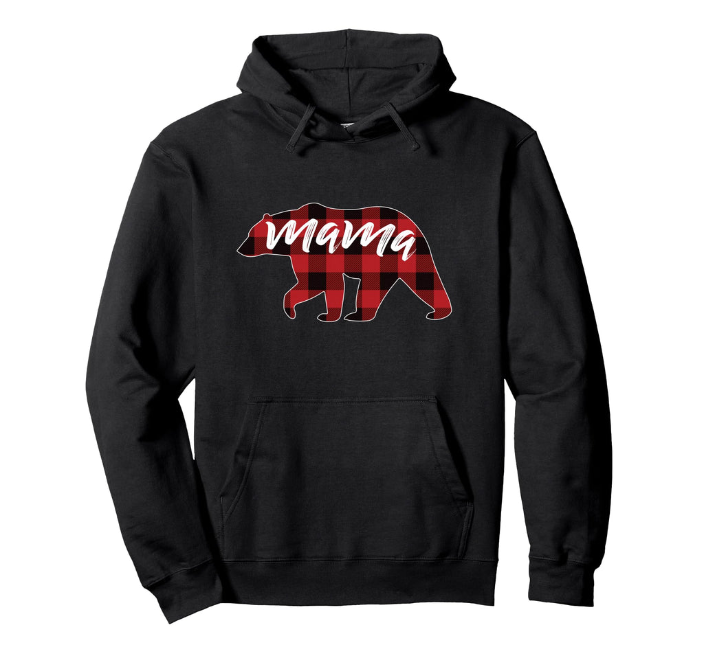 Womens Mama Bear Buffalo Plaid Sweatshirt - Casual Everyday Wear Men Women - T-Shirt, Sweatshirt, Hoodie