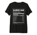 Mens Gamer Dad Nutrition Facts Video T-Shirt - Unique Graphic Men Women - T-Shirt, Sweatshirt, Hoodie