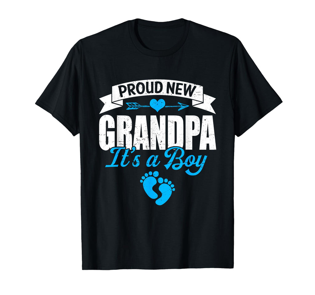 Family Proud New Grandpa Its Gender Reveal T-Shirt - Graphic Print Unisex - T-Shirt, Sweatshirt, Hoodie