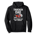 Trucker Dad Truck Driver Dad Gift Best Hoodie - Aesthetic Graphic Unisex - T-Shirt, Sweatshirt, Hoodie