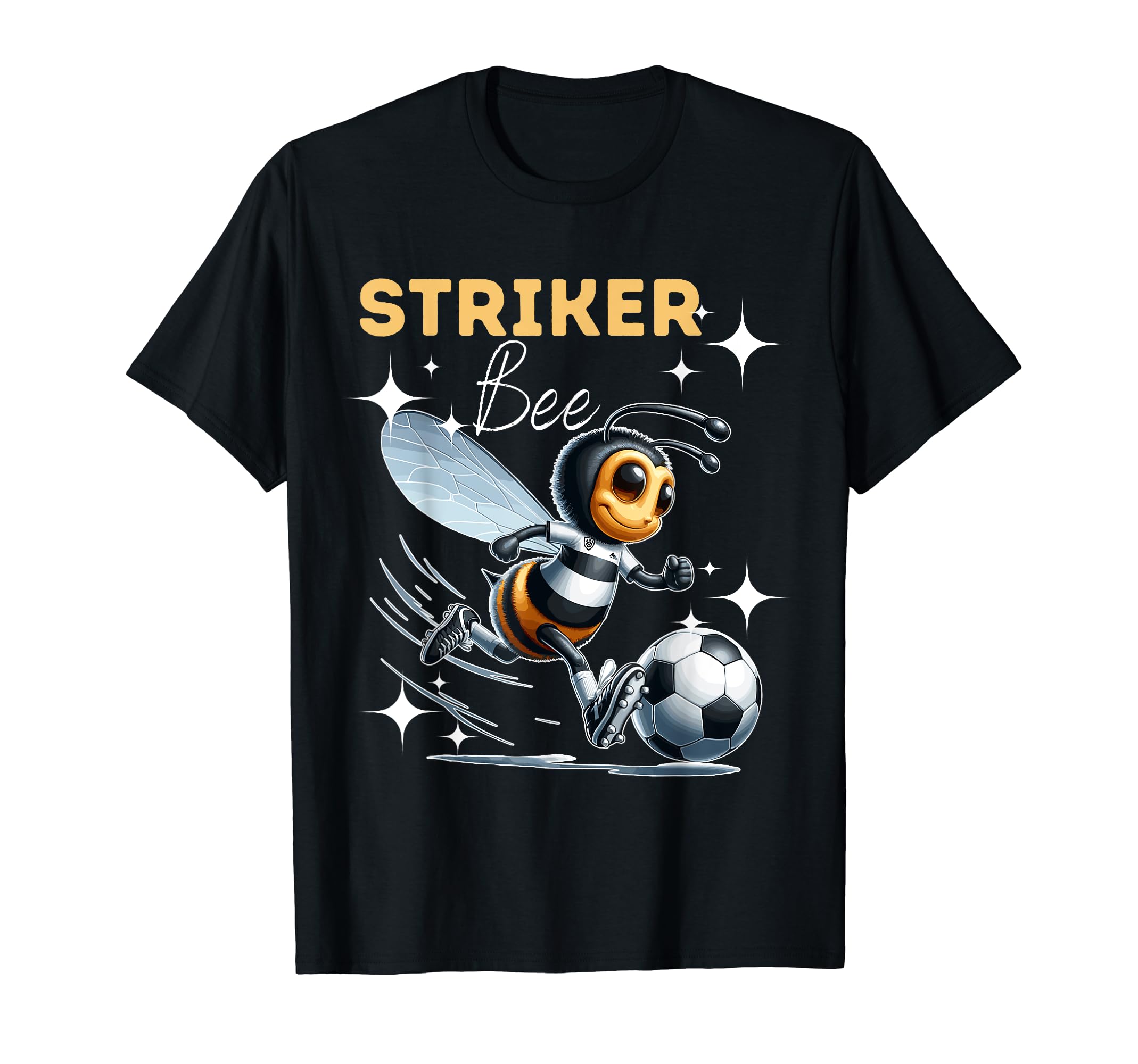 Striker Bee Soccer Enthusiast T-Shirt - Fun Novelty Design for Adults - T-Shirt, Sweatshirt, Hoodie