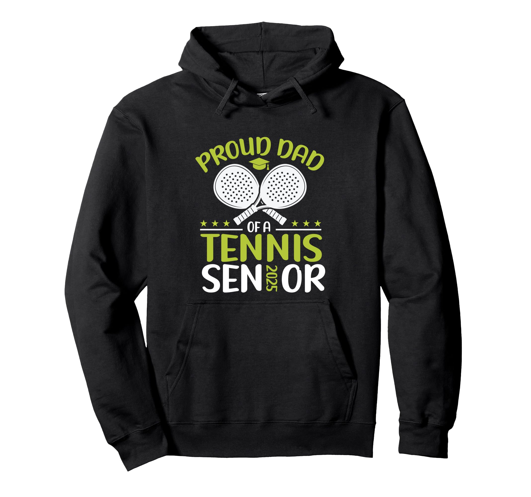 Proud Dad Tennis Senior 2025 Dad Graduation Hoodie - Unique Graphic Unisex - T-Shirt, Sweatshirt, Hoodie