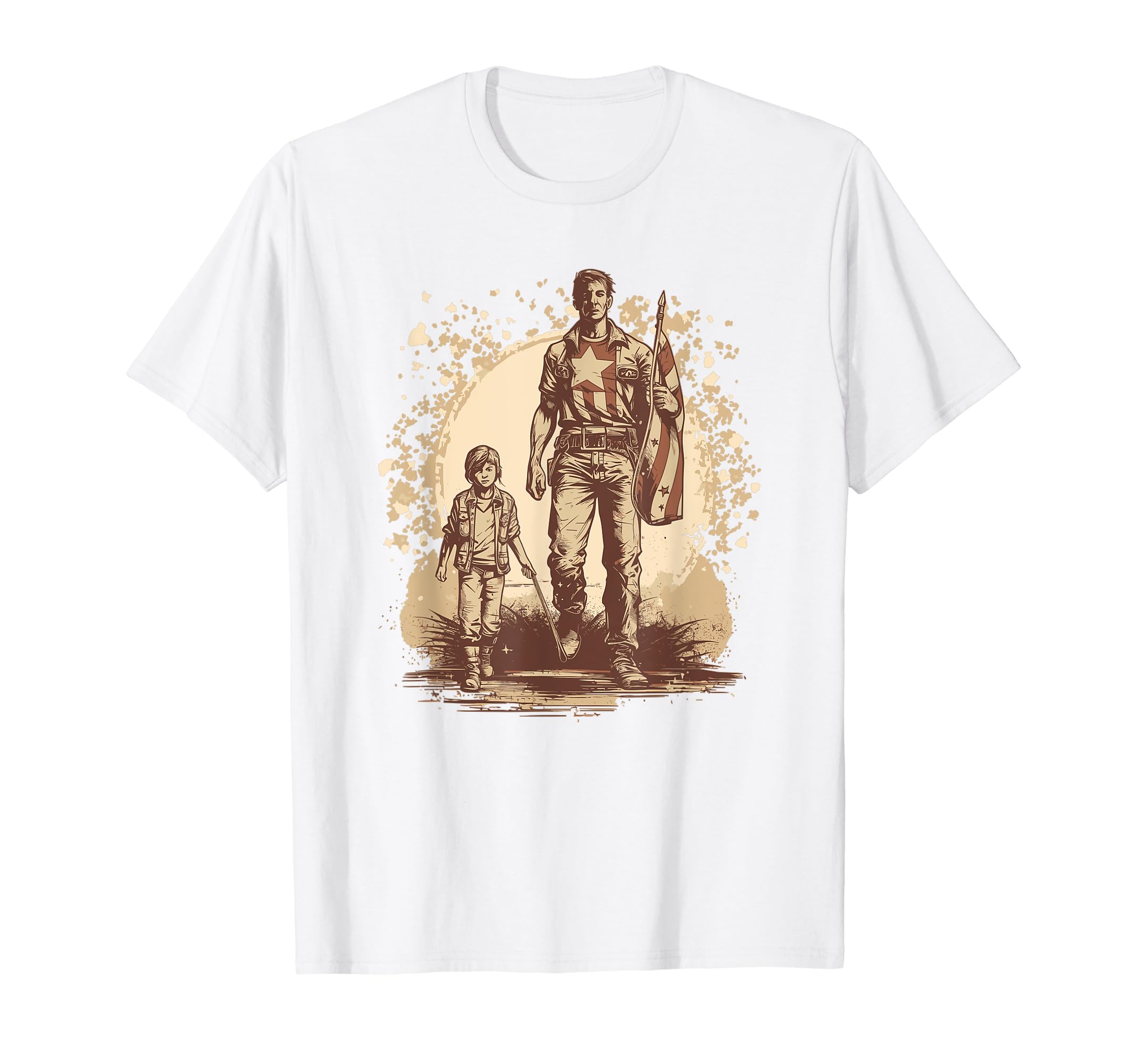 Dad Grandpa Veteran Veterans American T-Shirt - Novelty Apparel Unisex - T-Shirt, Sweatshirt, Hoodie