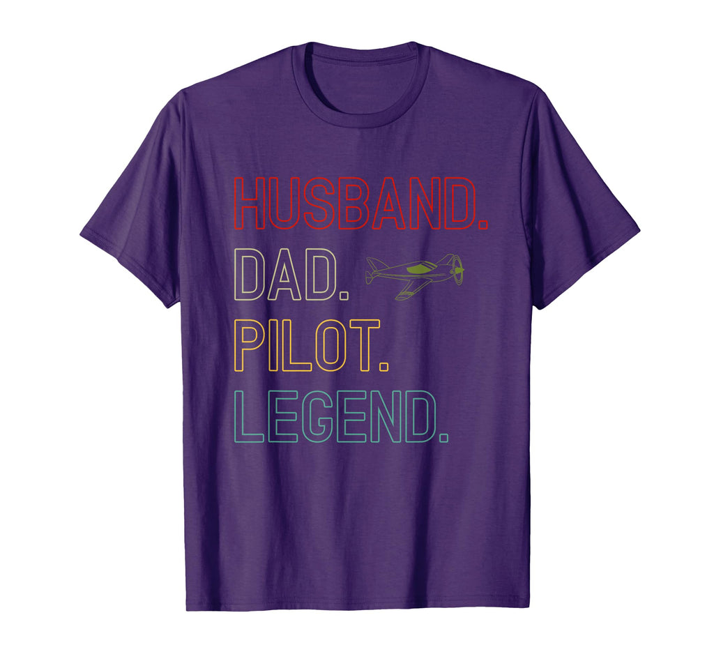 Husband Dad Pilot Legend Pilot Dad T-Shirt - Custom Art Print for Adults - T-Shirt, Sweatshirt, Hoodie