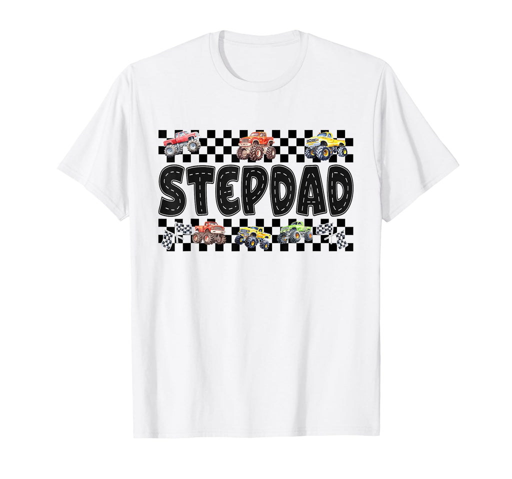 Stepdad Monster Truck Family Crew T-Shirt - Aesthetic Graphic for Adults - T-Shirt, Sweatshirt, Hoodie