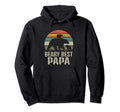 Funny Beary Best Papa Bear Fathers Day Hoodie - Minimalist Print Unisex - T-Shirt, Sweatshirt, Hoodie