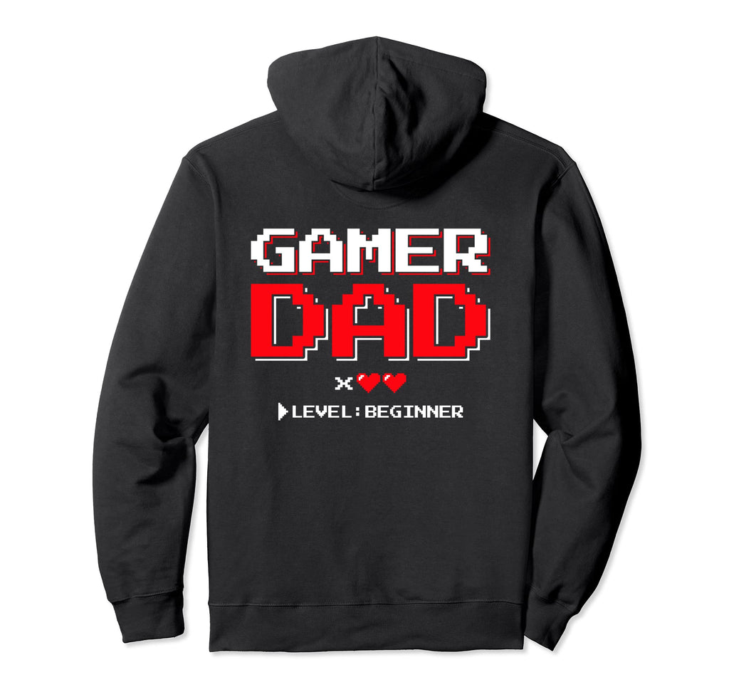 Gamer Couple New Dad Twins Gamer Dad Hoodie - Minimalist Print for Adults - T-Shirt, Sweatshirt, Hoodie