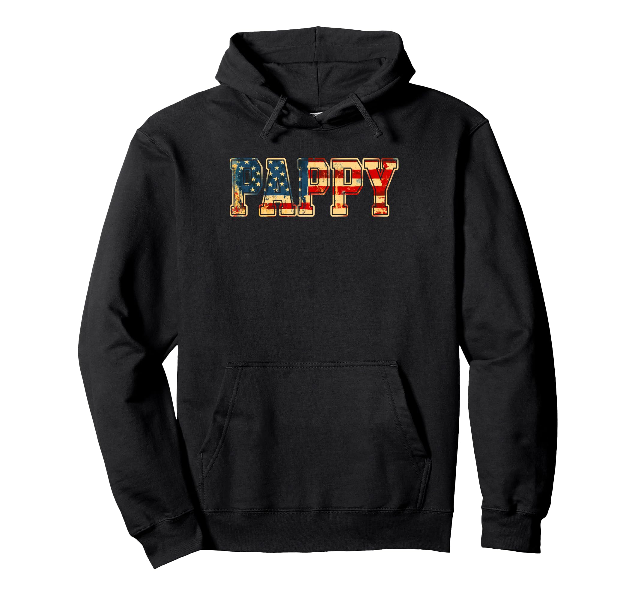 Pappy Usa Flag Fathers Day Patriotic Hoodie - Fun Novelty Design Men Women - T-Shirt, Sweatshirt, Hoodie