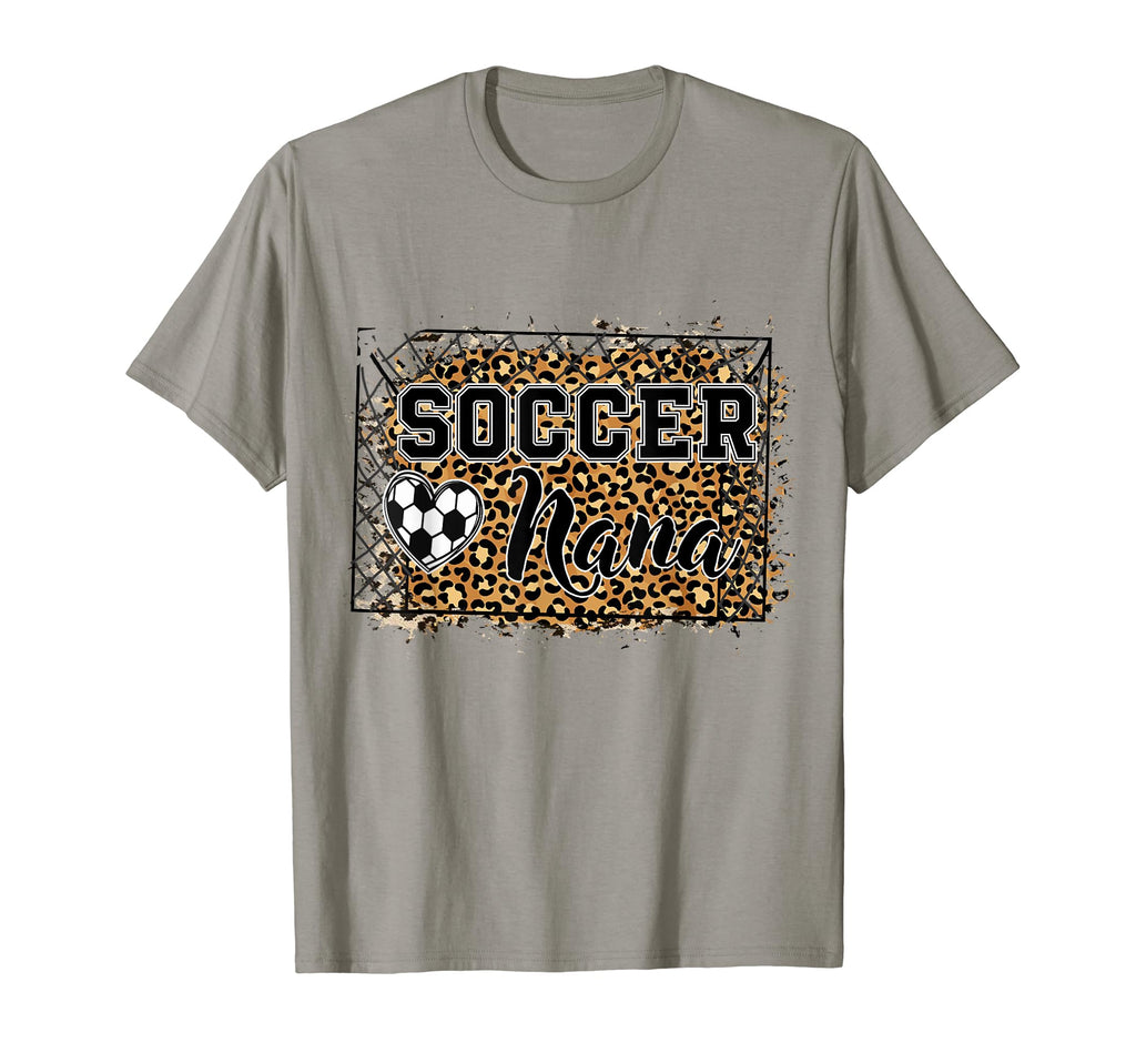 Soccer Nana Leopard Funny Soccer T-Shirt - Custom Art Print Men Women - T-Shirt, Sweatshirt, Hoodie