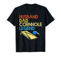 Mens Husband Dad Cornhole Legend T-Shirt - Minimalist Print for Adults - T-Shirt, Sweatshirt, Hoodie