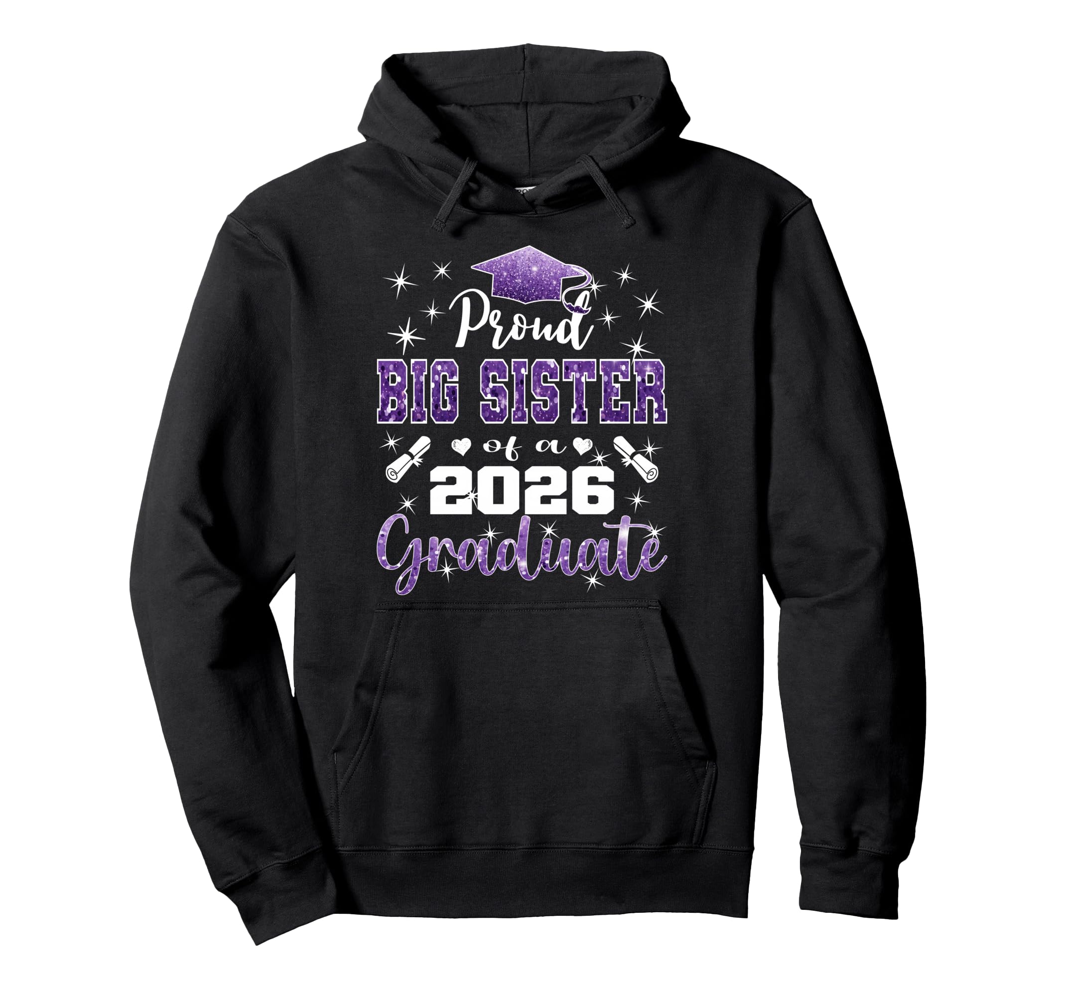 Super Proud Big Sister 2026 Graduate Hoodie - Aesthetic Graphic for Adults - T-Shirt, Sweatshirt, Hoodie
