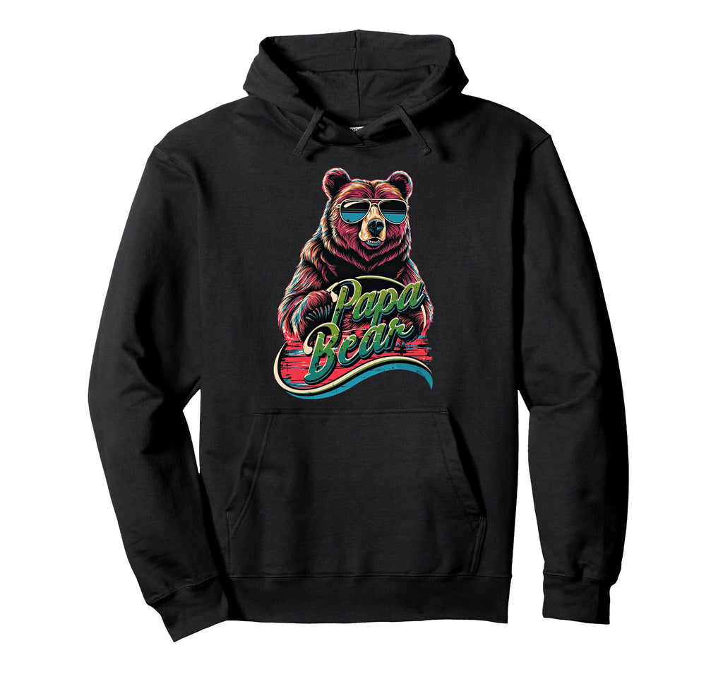 Papa Bear Husband Father Family Fathers Day Hoodie - Novelty Apparel Unisex - T-Shirt, Sweatshirt, Hoodie
