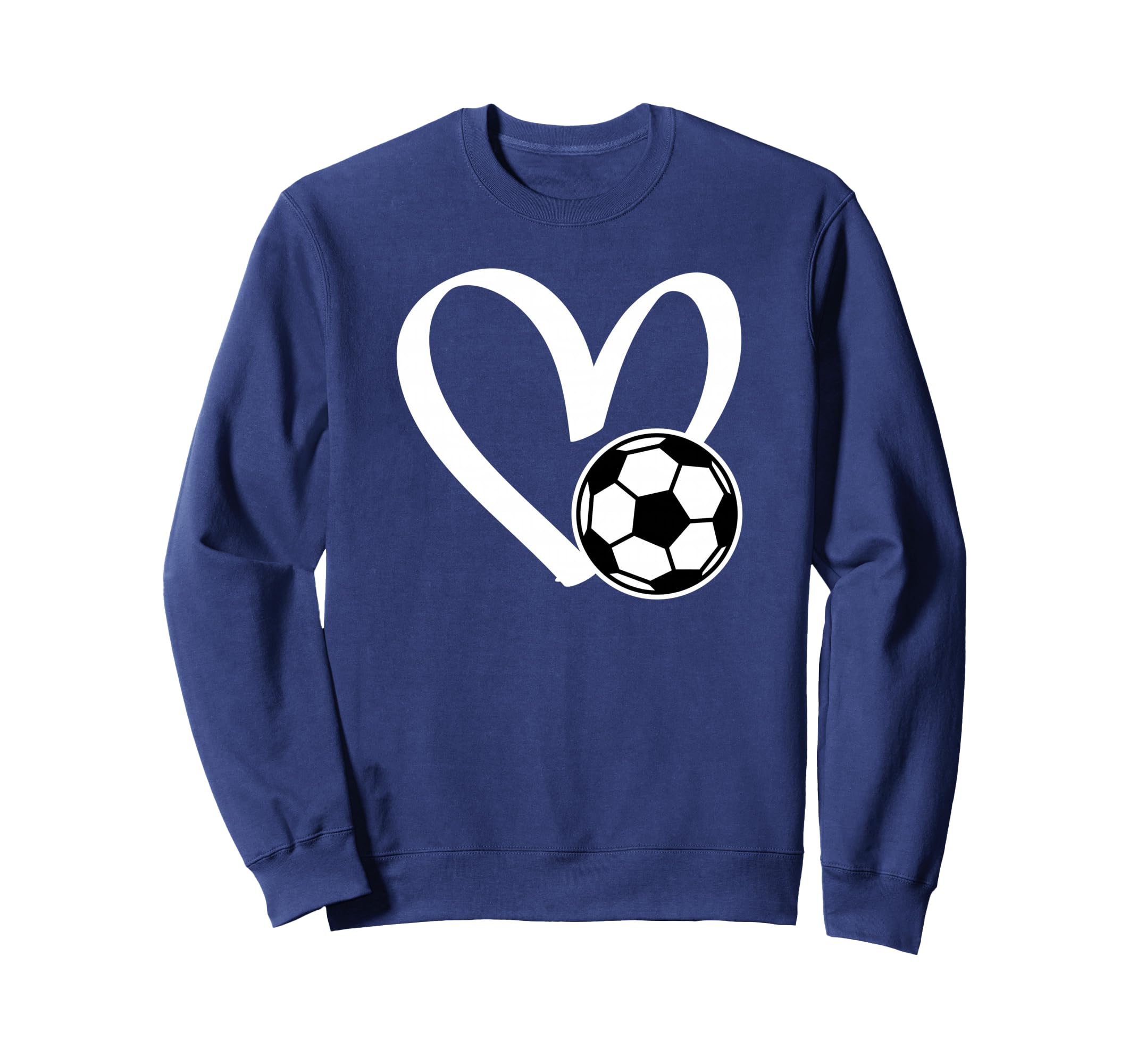 Soccer Ball Heart Sweatshirt - Novelty Apparel Men Women - T-Shirt, Sweatshirt, Hoodie