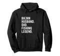 Bajan Husband Dad Fishing Legend Barbados Hoodie - Graphic Print Men Women - T-Shirt, Sweatshirt, Hoodie