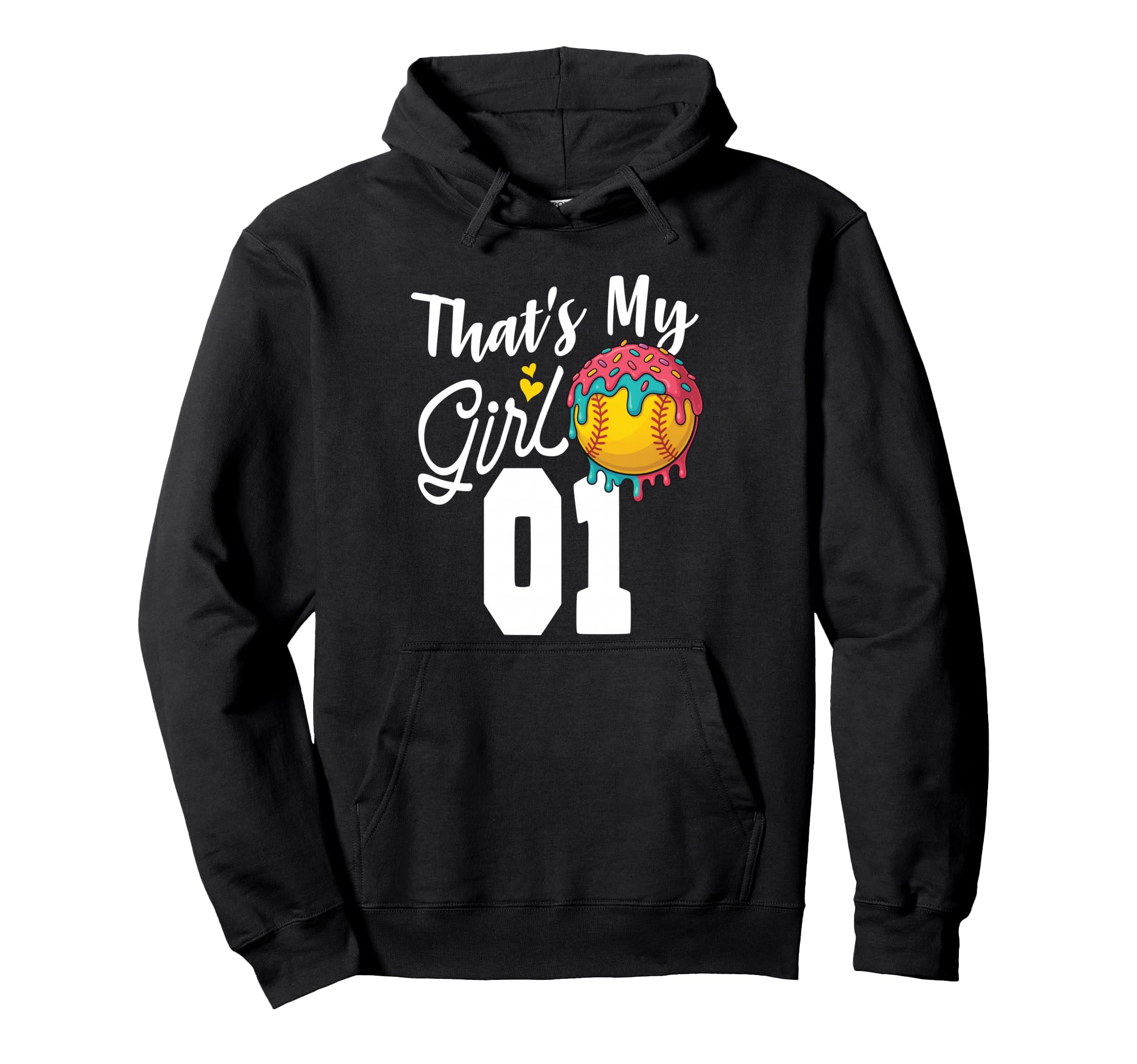 Thats My Softball 1 Number Mom Dad Hoodie - Aesthetic Graphic Men Women - T-Shirt, Sweatshirt, Hoodie
