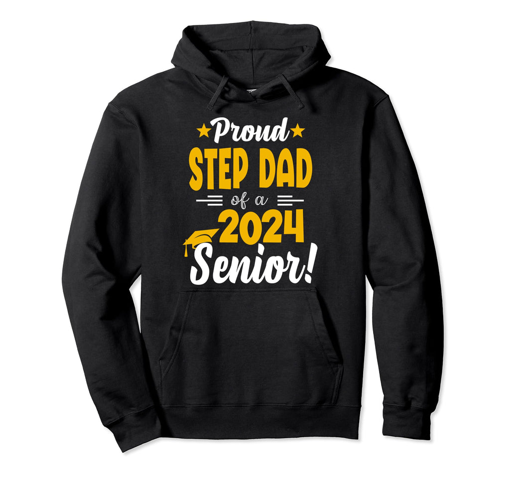 Proud Step Dad 2024 Graduate Sunflower Hoodie - Unique Graphic for Adults - T-Shirt, Sweatshirt, Hoodie
