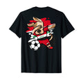 Dabbing Dog Iraq Soccer Fans Jersey T-Shirt - Minimalist Print Unisex - T-Shirt, Sweatshirt, Hoodie