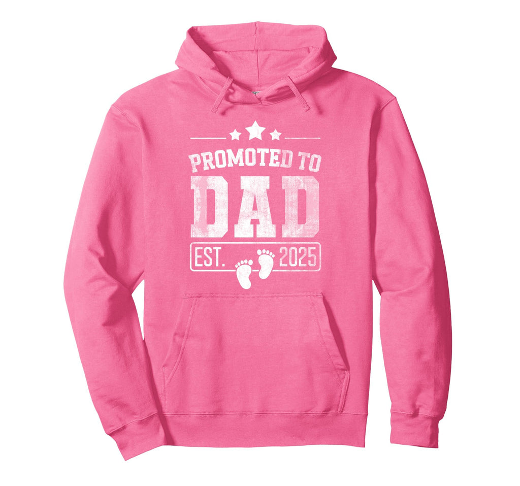Promoted To Dad Est 2025 New Dad Hoodie - Fun Novelty Design for Adults - T-Shirt, Sweatshirt, Hoodie