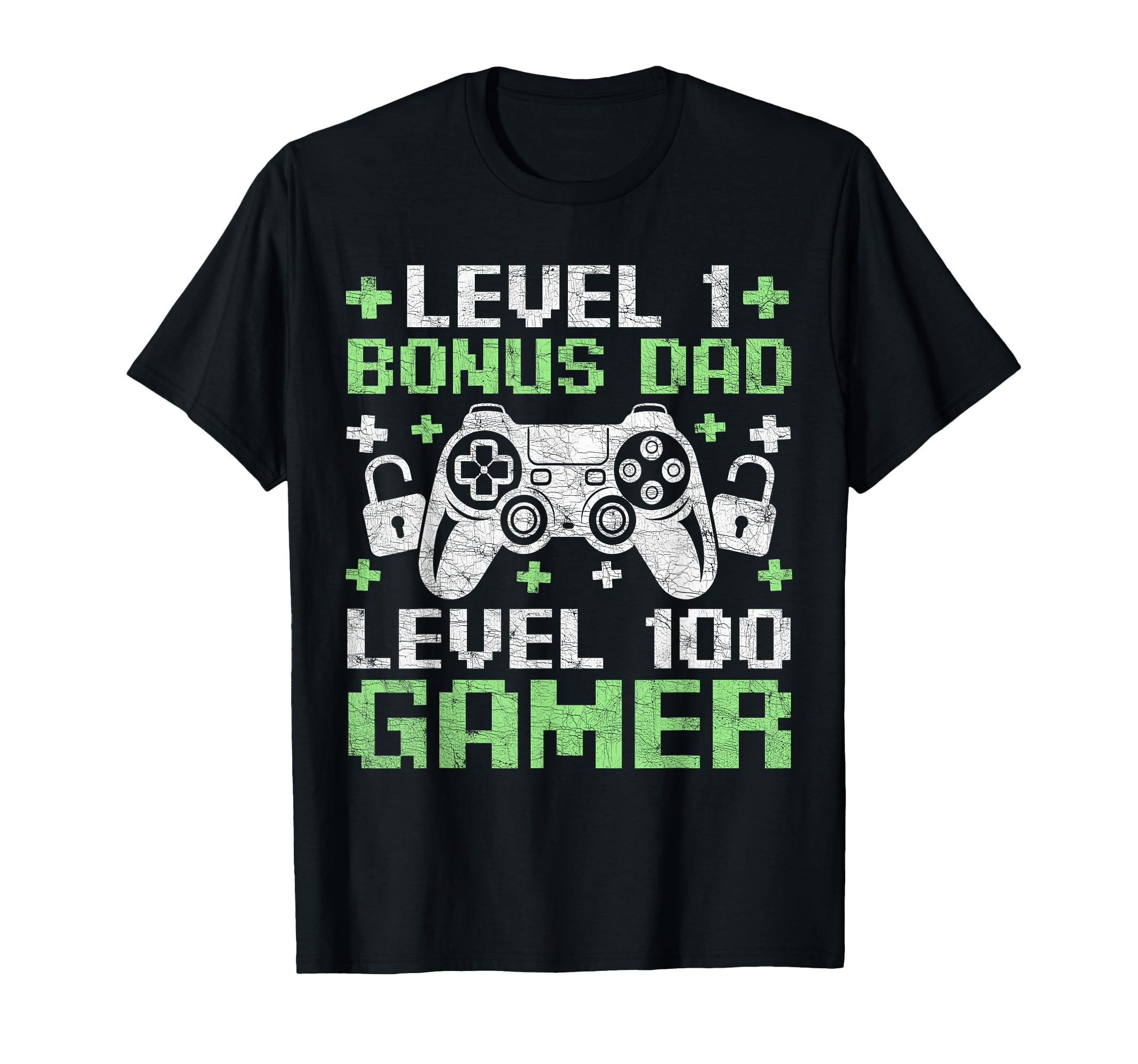Gamer Stepdad Fathers Day Level 1 Bonus T-Shirt - Minimalist Print Unisex - T-Shirt, Sweatshirt, Hoodie