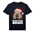 Capybara Bruh Funny Santa Hat T-Shirt - Fun Novelty Design Men Women - T-Shirt, Sweatshirt, Hoodie