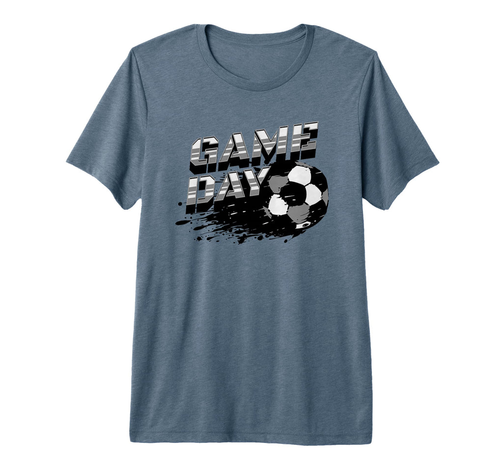 Soccer Game Day Splatter Black Gray T-Shirt - Novelty Apparel Unisex - T-Shirt, Sweatshirt, Hoodie