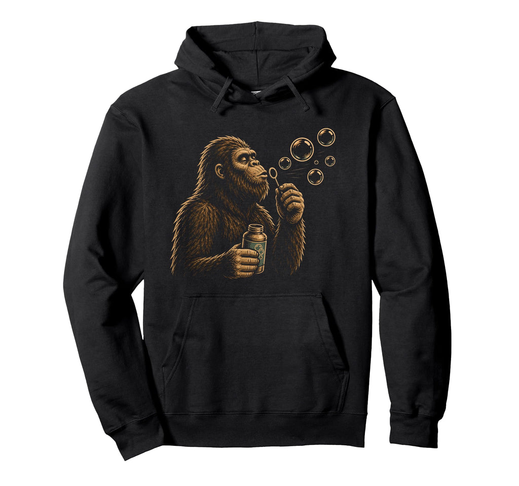 Bigfoot Blowing Dandelion Funny Hoodie - Custom Art Print for Adults - T-Shirt, Sweatshirt, Hoodie