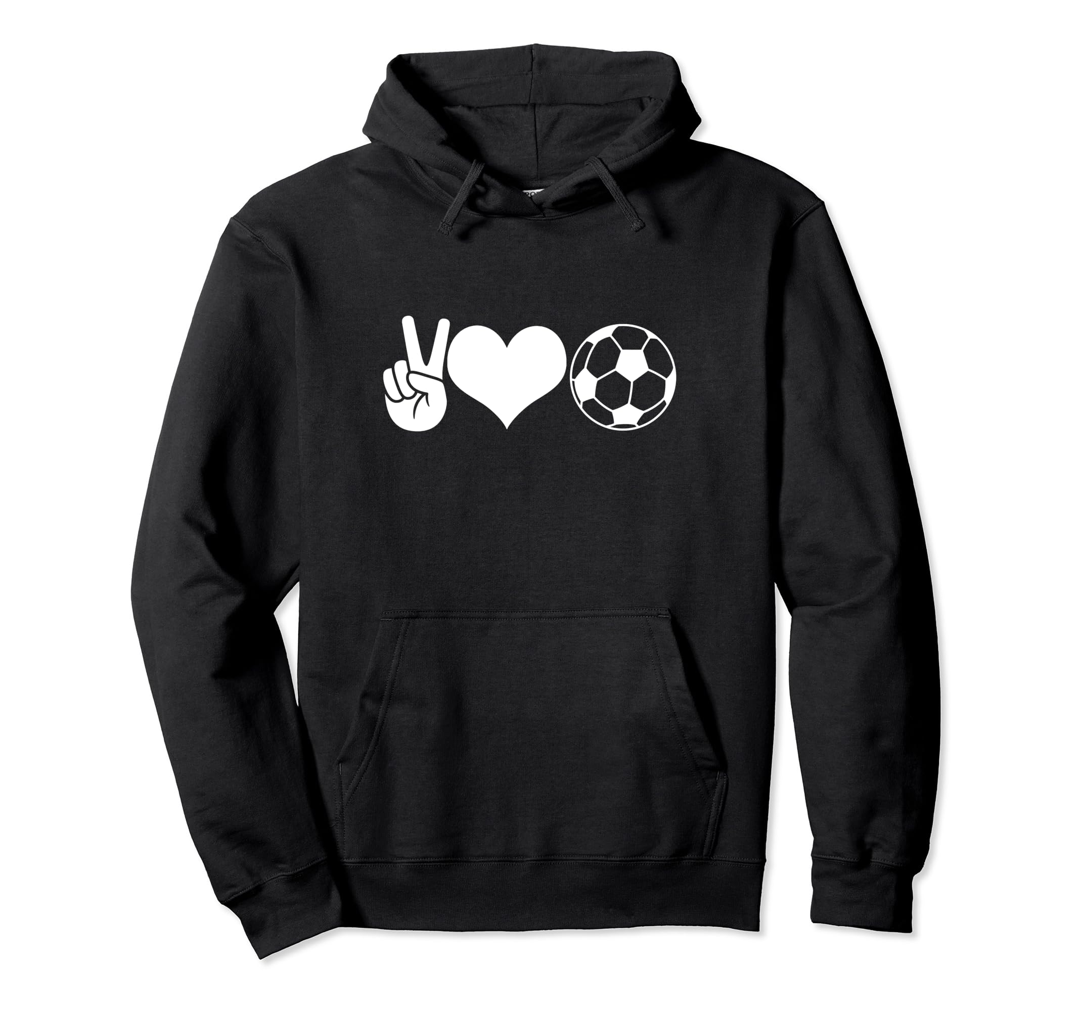 Soccer Peace Love Soccer Player Hoodie - Trendy Graphic Unisex - T-Shirt, Sweatshirt, Hoodie