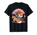 Kawaii Samurai Cat Sushi Funny T-Shirt - Fun Novelty Design Unisex - T-Shirt, Sweatshirt, Hoodie