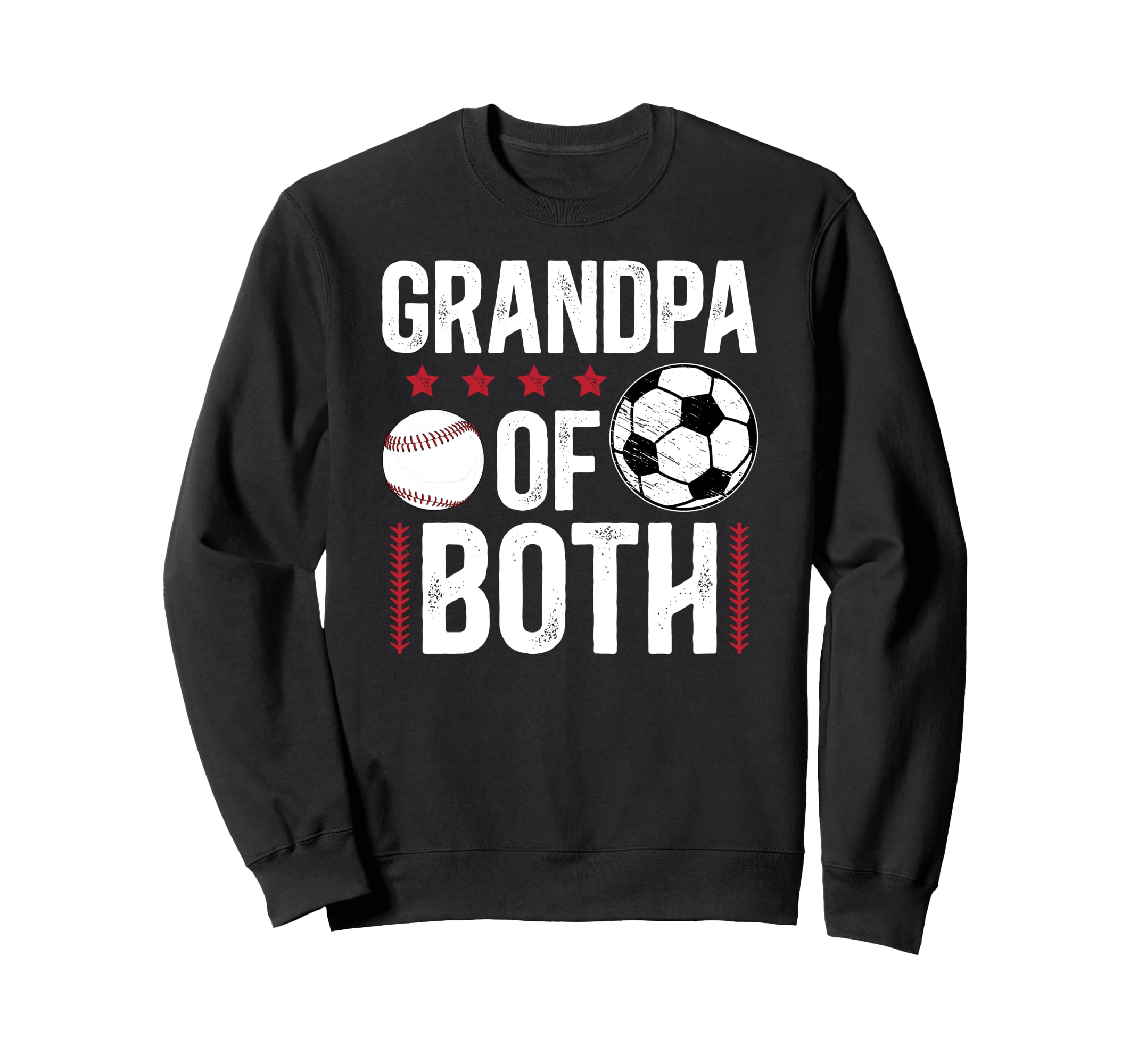 Grandpa Both Baseball Soccer Sweatshirt - Custom Art Print for Adults - T-Shirt, Sweatshirt, Hoodie