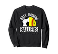 Busy Raising Ballers Softball Soccer Dad Sweatshirt - Graphic Print Unisex - T-Shirt, Sweatshirt, Hoodie
