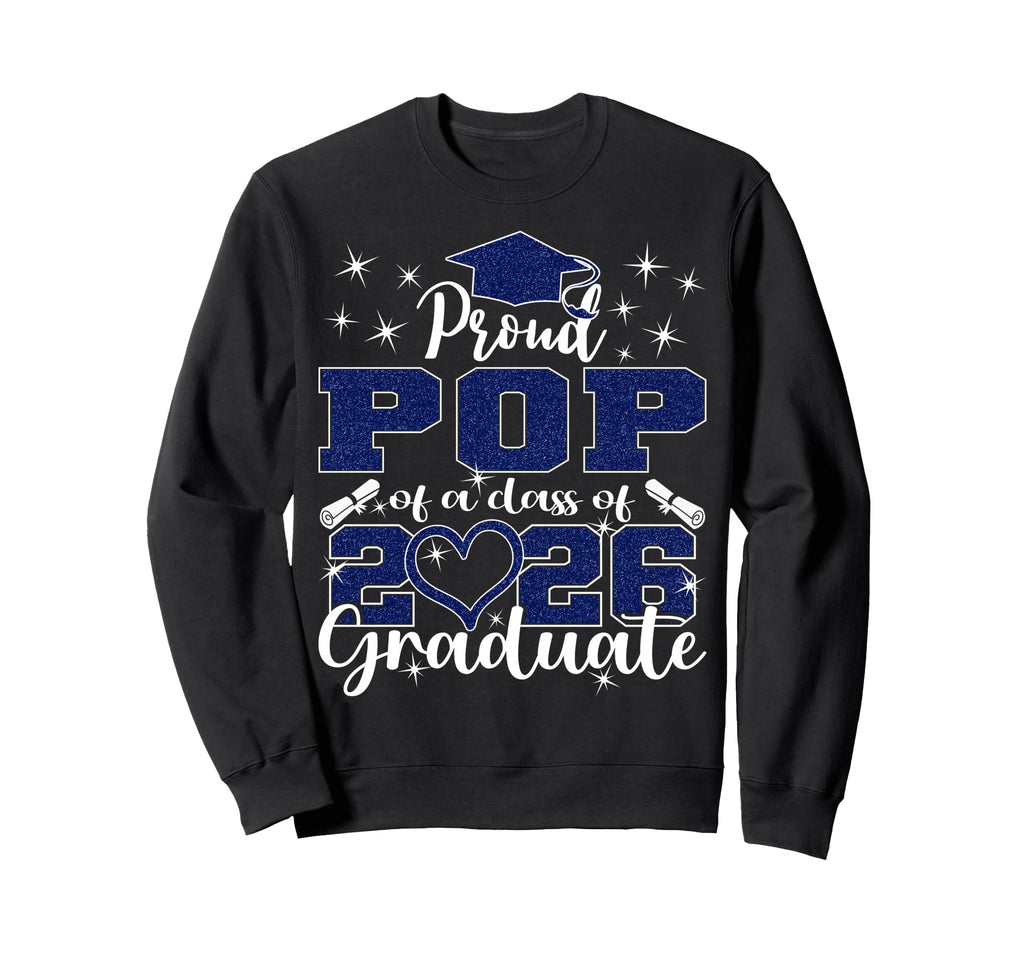 Super Proud Pop 2026 Graduate Sweatshirt - Minimalist Print for Adults - T-Shirt, Sweatshirt, Hoodie