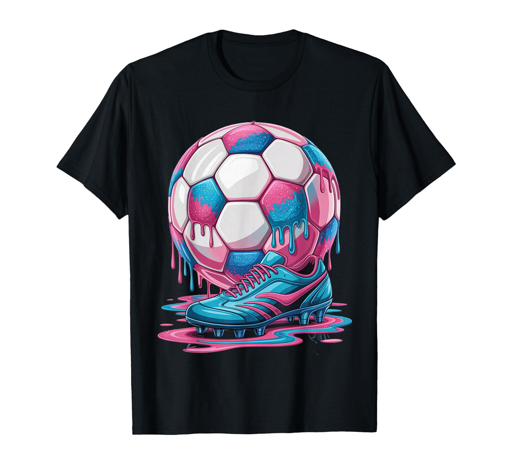 Soccer Ball Drip Ice Cream Drip Game T-Shirt - Novelty Apparel Men Women - T-Shirt, Sweatshirt, Hoodie