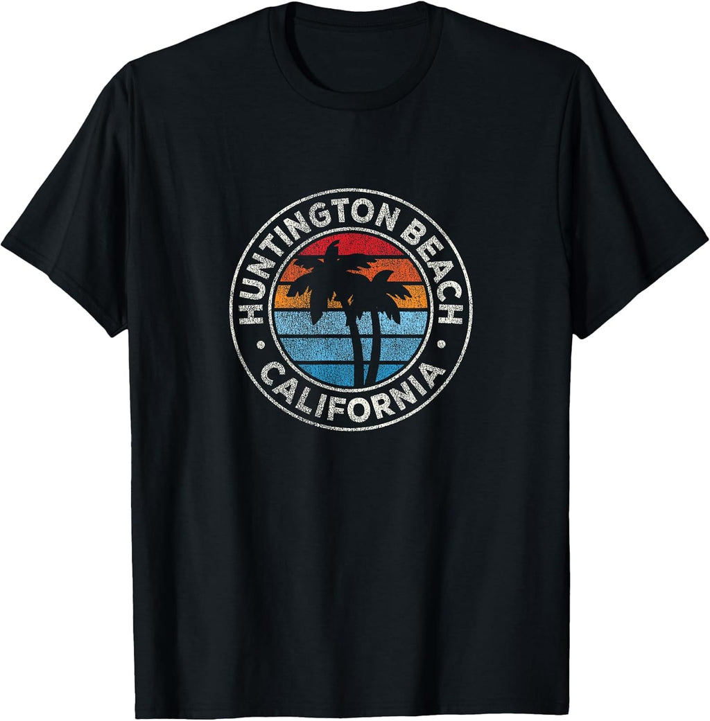 Huntington Beach California CA Vintage Graphic Retro - Adult & Kids T-Shirts, Sweatshirts & Hoodies apparel design preview 1