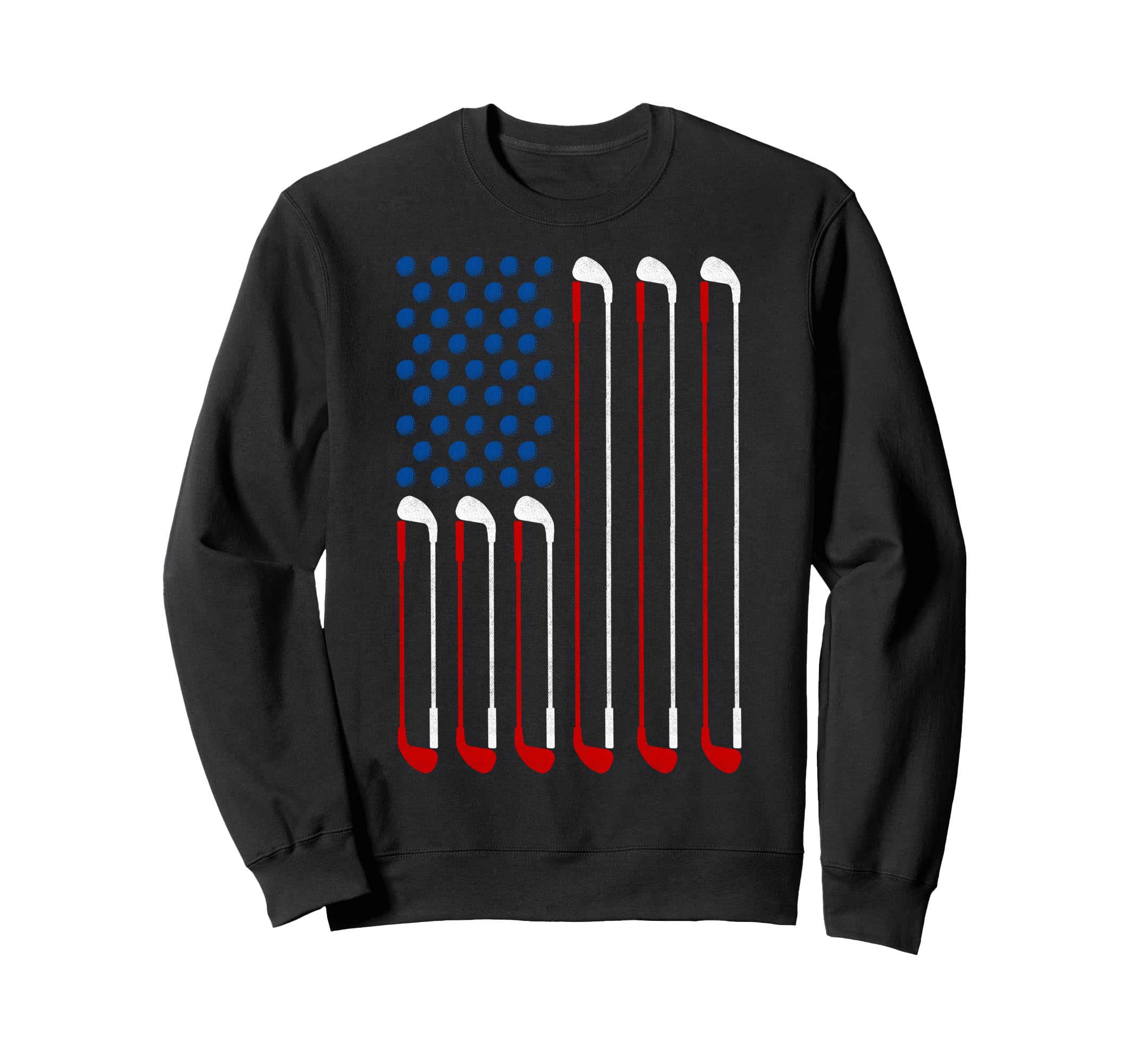 Us Flag Golf Golfer Golfing Dad Sweatshirt - Streetwear Style for Adults - T-Shirt, Sweatshirt, Hoodie