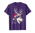 Siberian Husky Santa Hat Pajama Mom T-Shirt - Aesthetic Graphic for Adults - T-Shirt, Sweatshirt, Hoodie