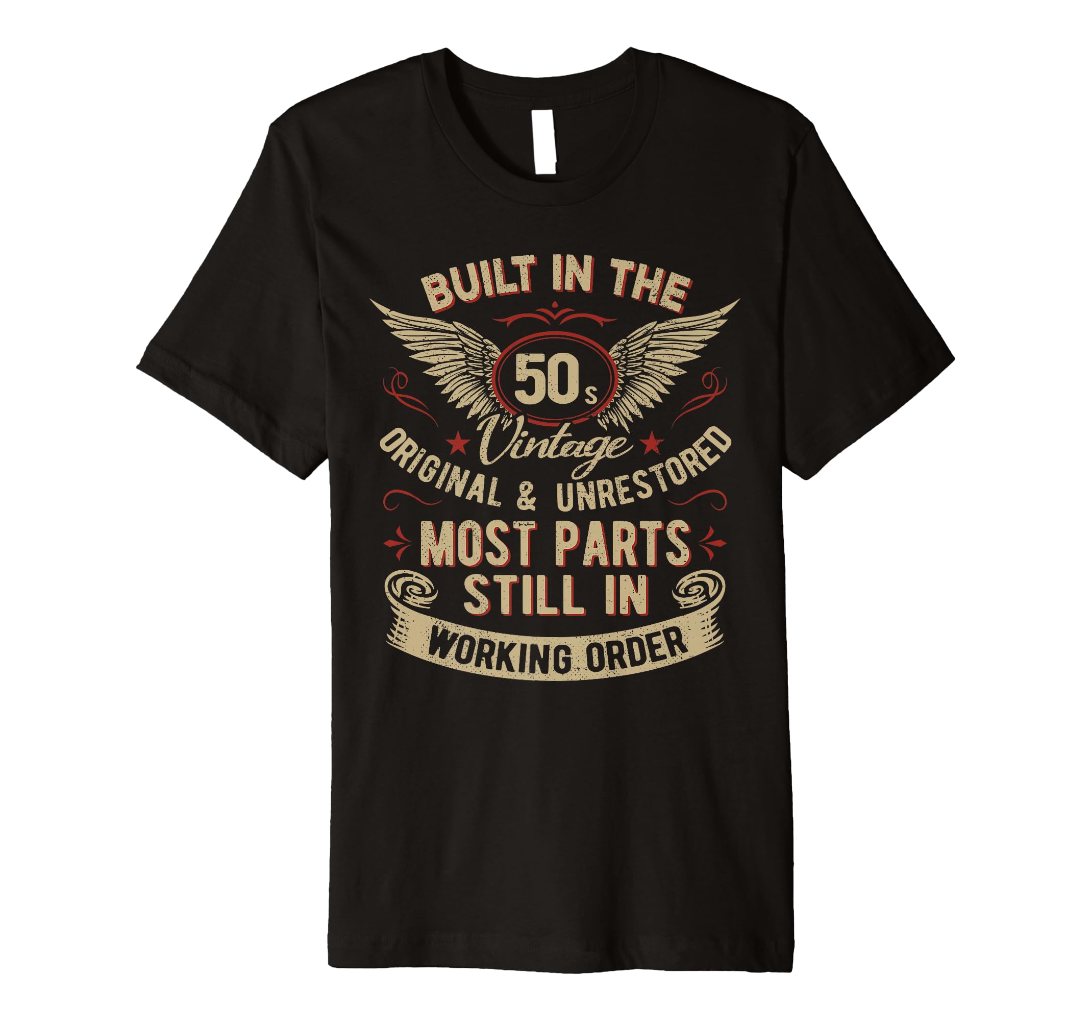 1950S Built 50S Fifties Funny Birthday T-Shirt - Graphic Print Men Women - T-Shirt, Sweatshirt, Hoodie